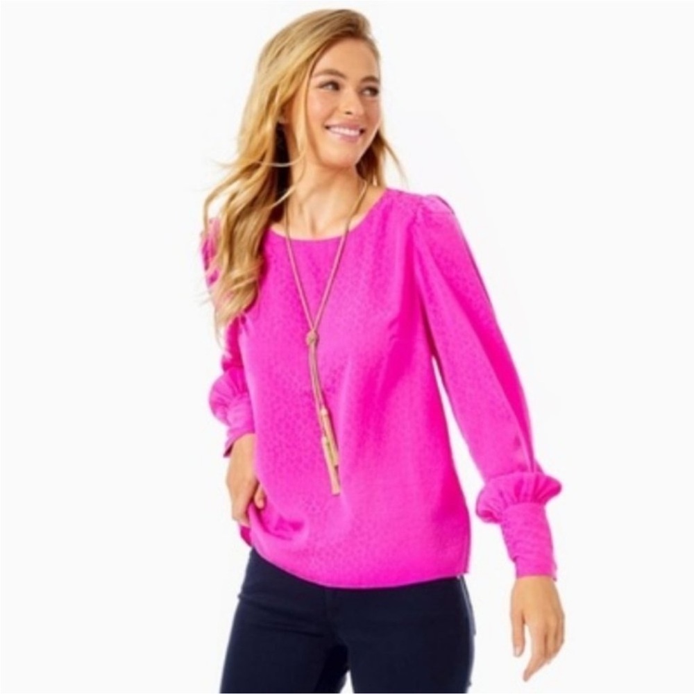Lilly Pulitzer Lambert Top - Elderberry Jacquard - XXS - NWT